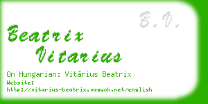 beatrix vitarius business card
